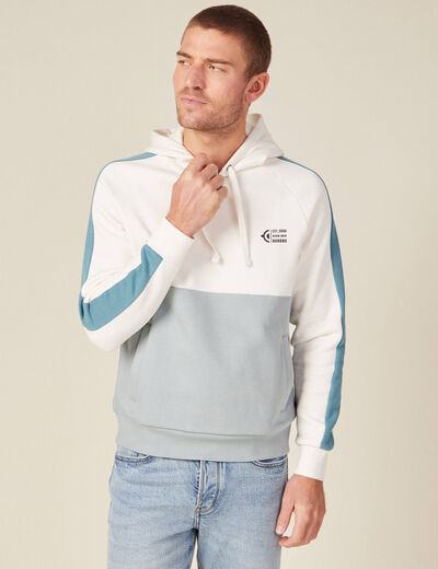 Sweat éco-responsable bleu gris homme
