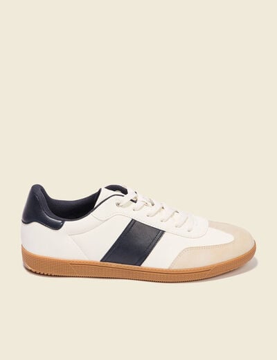 Baskets à lacets bleu marine homme