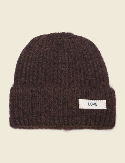 Bonnet marron fonc&eacute; femme