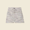 Short ajust&eacute; taille haute creme femme