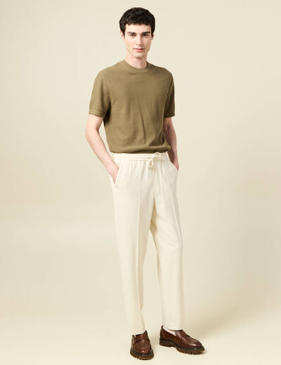 Pantalon ecru homme
