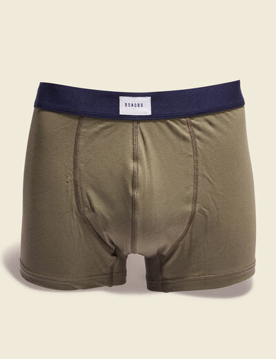 Lot 2 boxers vert kaki homme