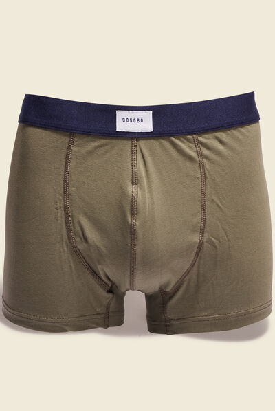 Lot 2 boxers vert kaki homme