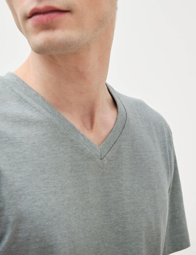 T-shirt manches courtes homme vert kaki homme