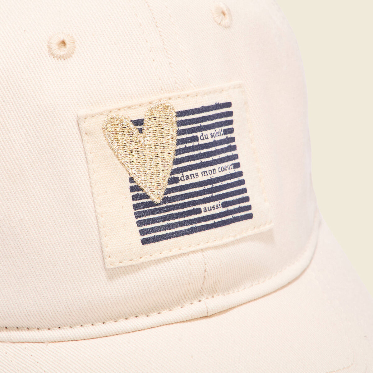 Casquette creme femme