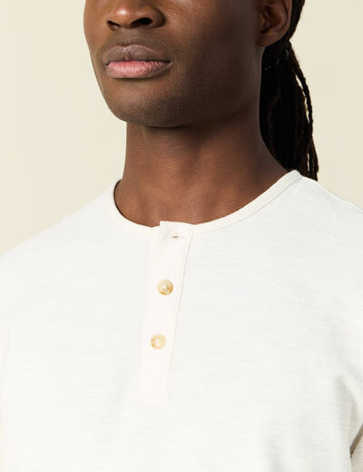 T-shirt manches courtes ecru homme