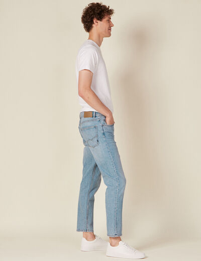 Jeans slim 5 poches denim bleach homme