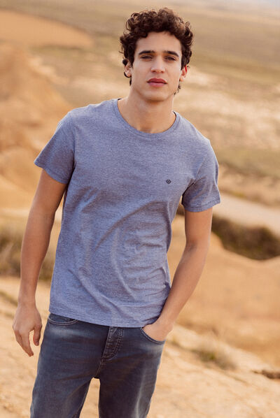 T-shirt éco-responsable bleu marine homme