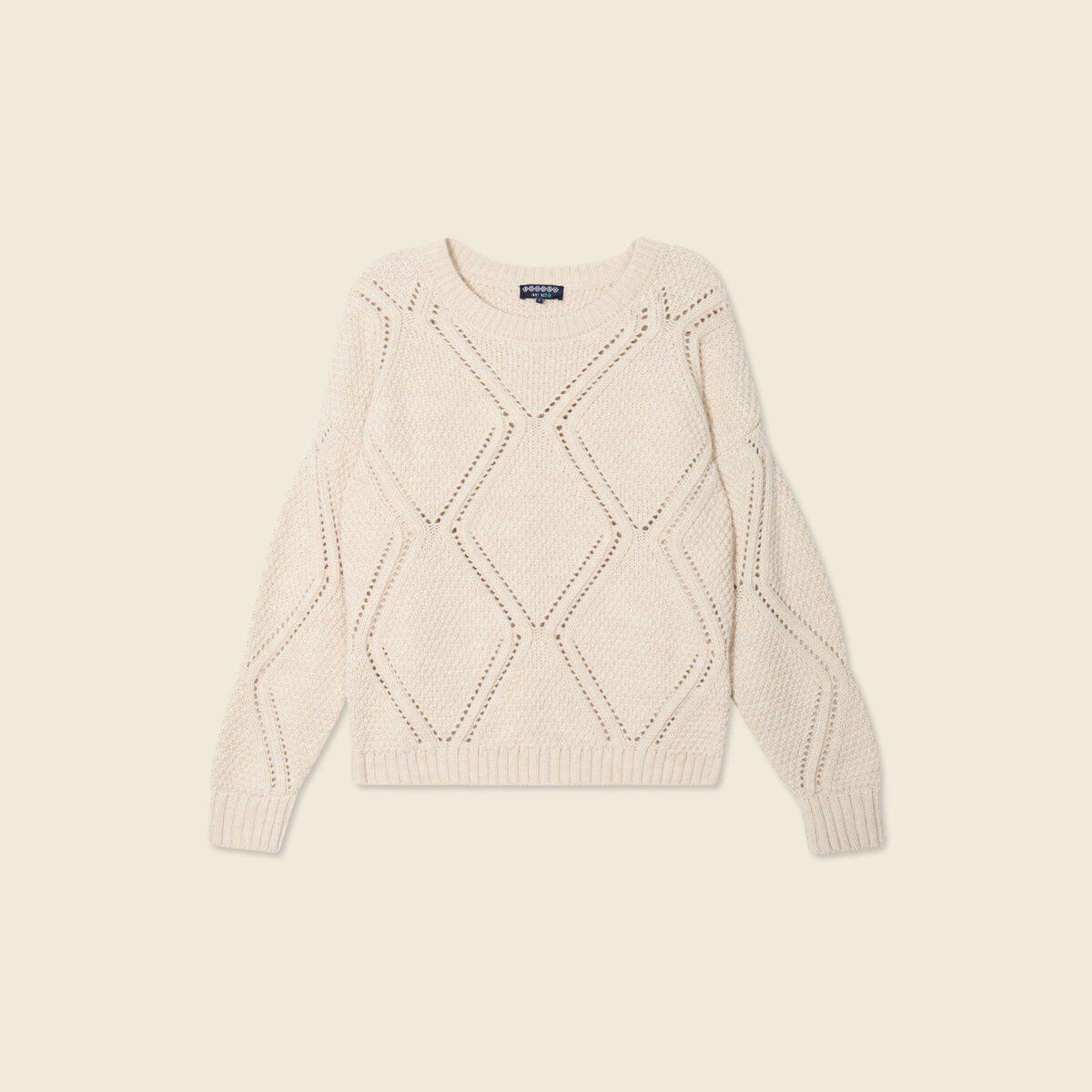 Pull manches longues ecru femme