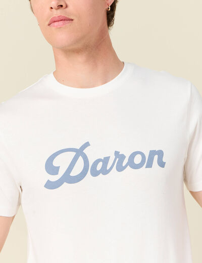 T-shirt manches courtes ecru homme
