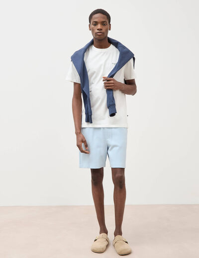 T-shirt en coton ecru homme