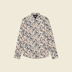 Chemise en coton manches longues beige homme