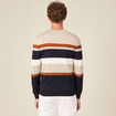 Pull manches longues marron homme