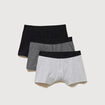 Lot de 3 boxers gris clair homme