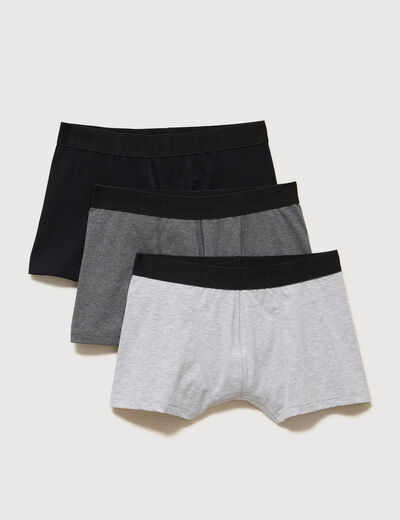 Lot de 3 boxers gris clair homme