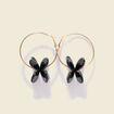 Boucles d'oreilles créoles noir femme