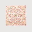 Foulard en coton effet satin&eacute;e orange femme