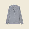 Blouse manches longues bleu marine femme