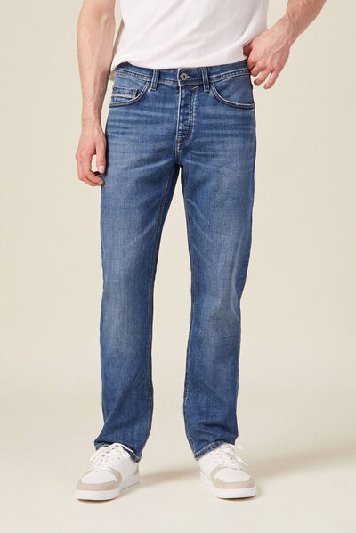 Jeans regular 5 poches denim double stone homme