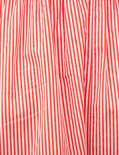 Jupe taille haute en coton rouge femme