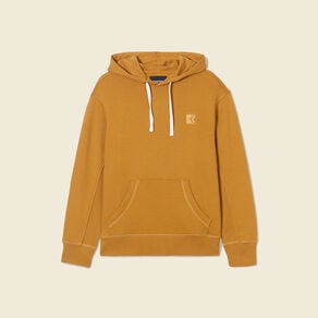 sweat capuche eco responsable jaune moutarde homme Sweat capuche éco-responsable jaune moutarde homme
