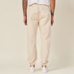 Jogger droit bas resserré beige homme