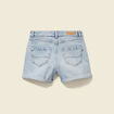 Short mom taille haute en jean denim snow bleu femme