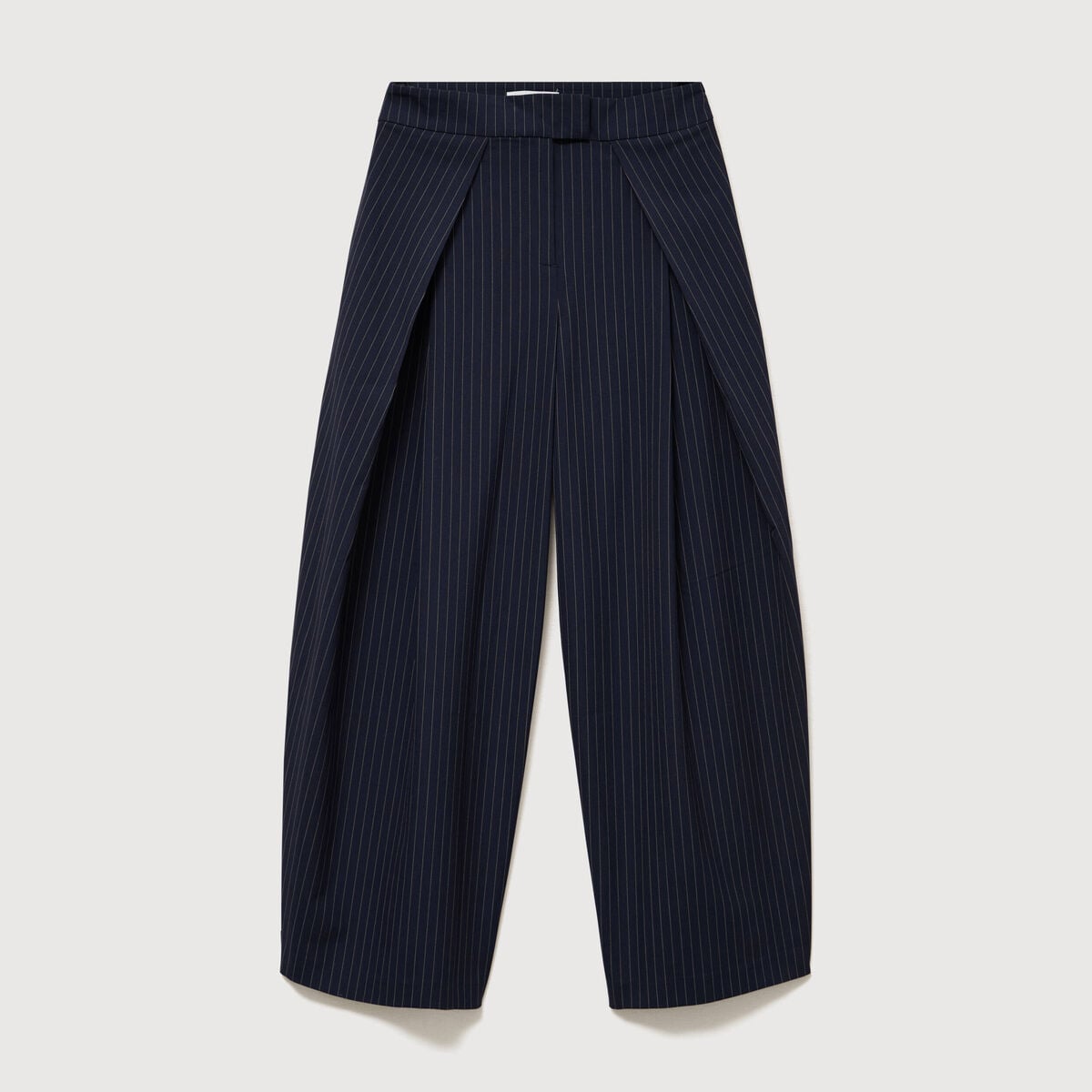 Pantalon ample taille standard bleu marine femme