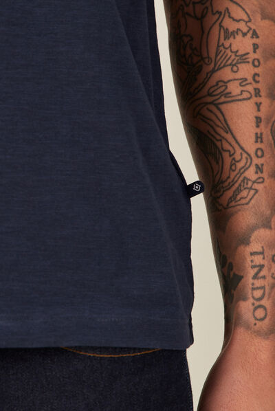 T-shirt Instinct col rond bleu marine homme