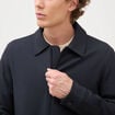Blouson manches longues doubl&eacute; bleu marine homme