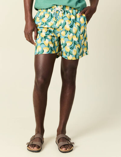 Short de bain bleu gris homme