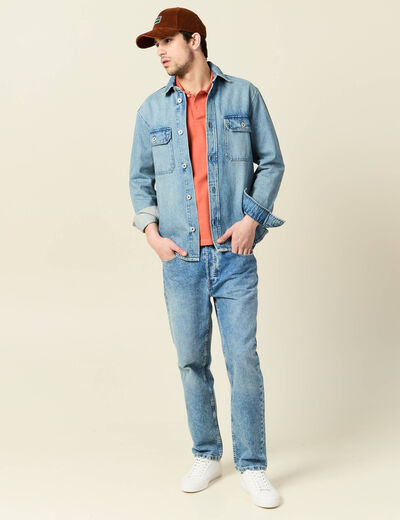 Polo éco-responsable rose homme