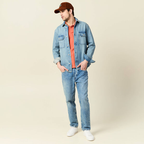 Polo éco-responsable rose homme