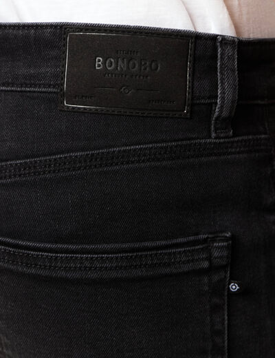 Jeans straight 5 poches denim noir homme