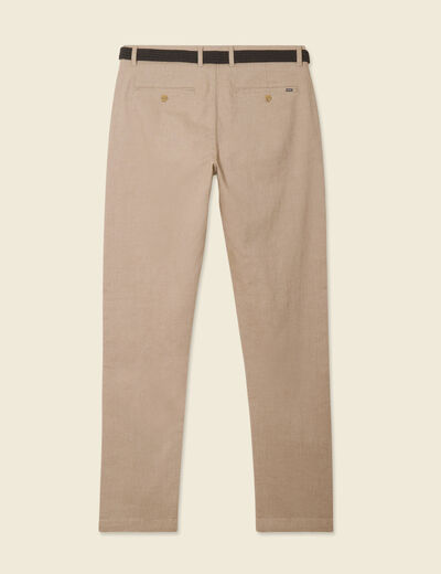 Pantalon chino straight taupe homme