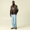 Pull moyenne maille col rond sable homme