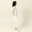 Pull manches longues creme femme