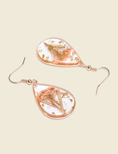 Boucles d'oreilles pendantes couleur or femme