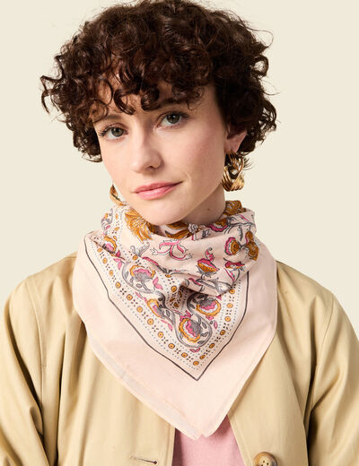 Foulard rose femme