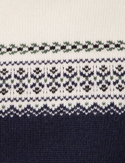 Pull manches longues vert kaki homme