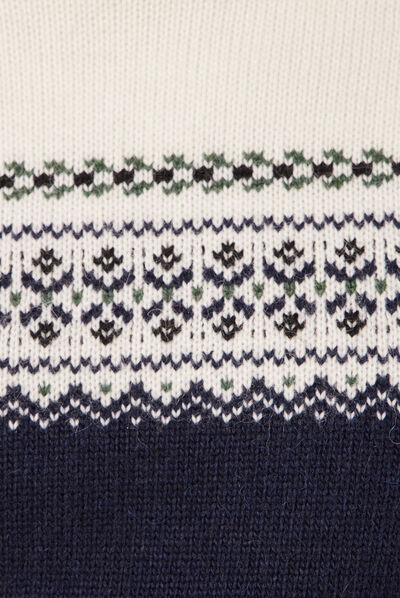 Pull manches longues vert kaki homme
