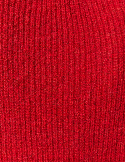Pull manches courtes rose framboise femme