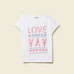 T-shirt en coton blanc femme