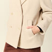 Caban oversize court beige femme