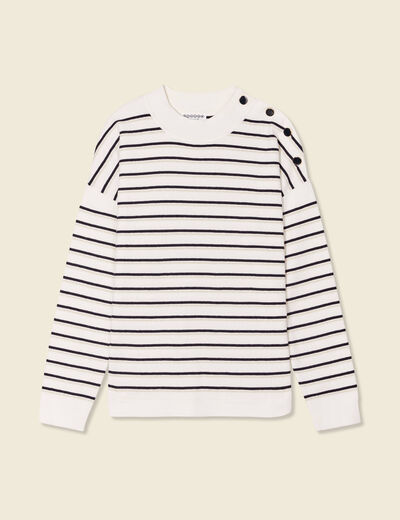Pull manches longues bleu marine femme