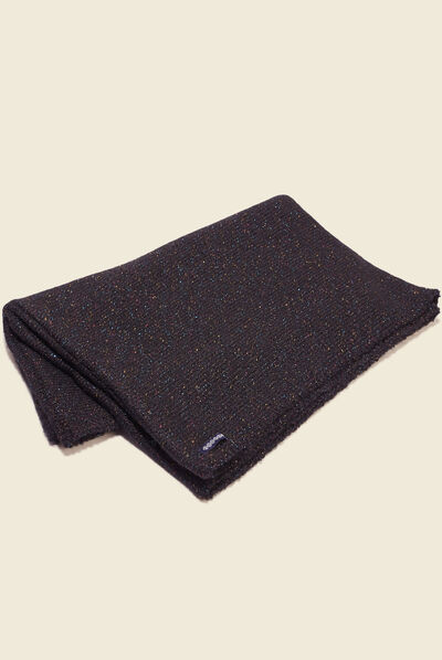 Snood fils métallisés noir femme