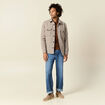 Surchemise boutonnée beige homme