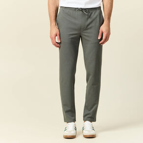 Pantalon chino jogger vert kaki homme