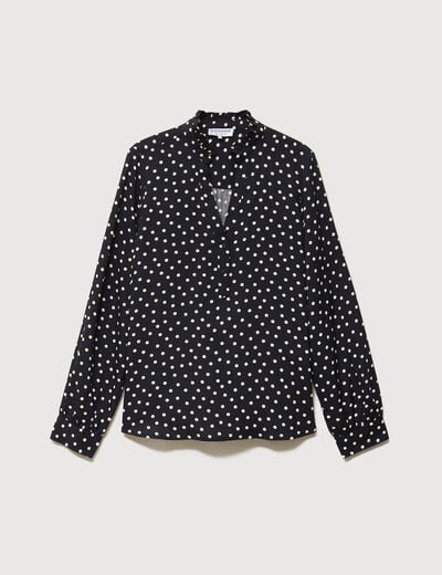 Blouse manches longues noir femme