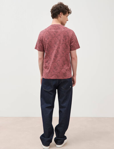 T-shirt manches courtes rose cerise homme